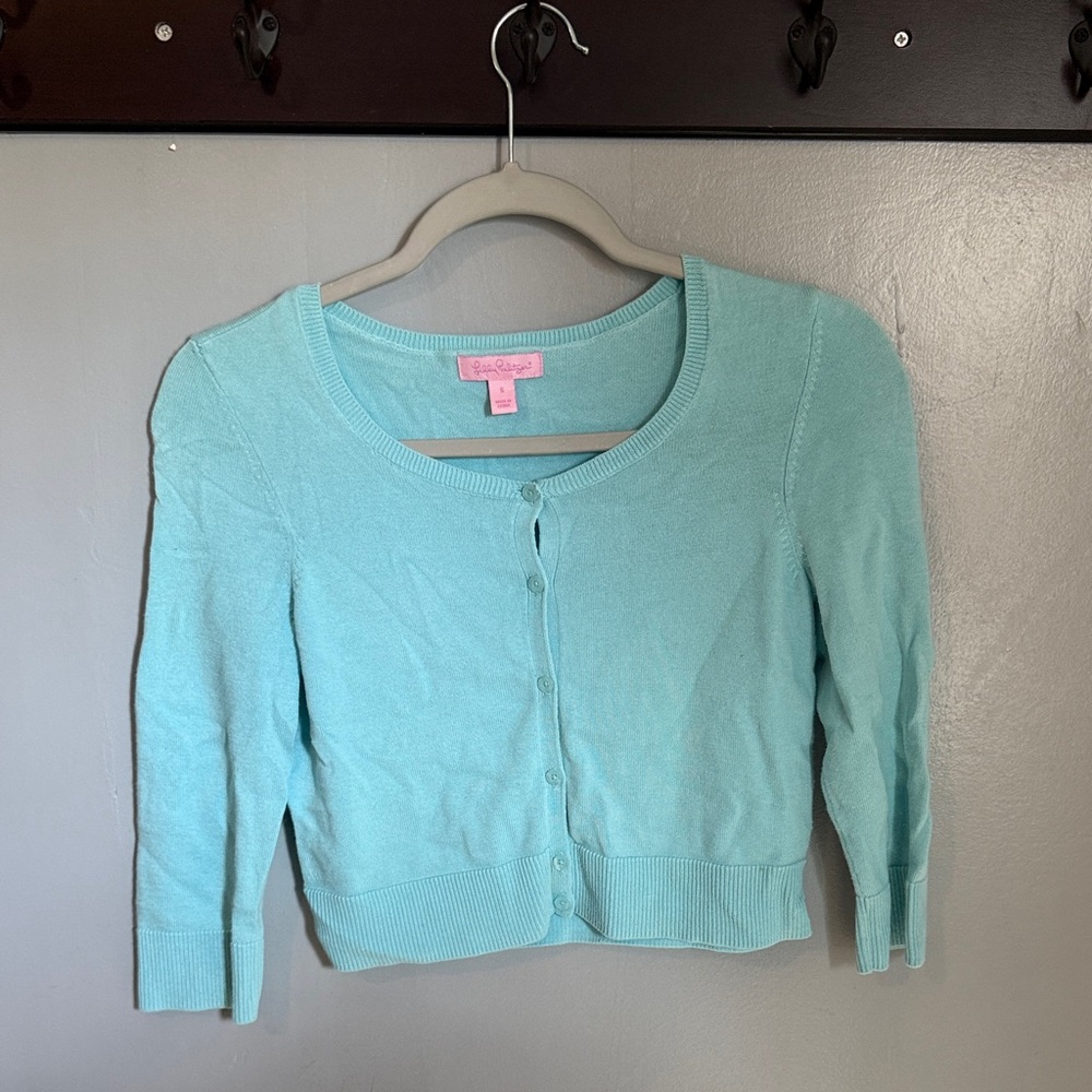 Lilly Pulitzer Girls Blue Cardigan